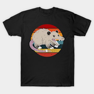 Funny Possum Vintage Design T-Shirt